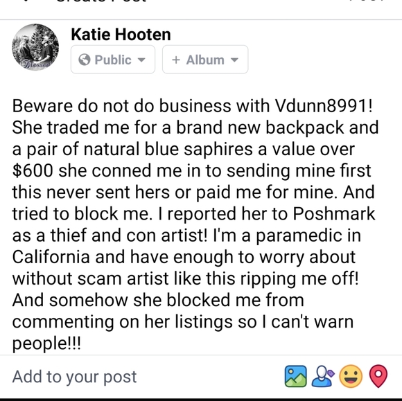 Michael Kors Handbags - Buyers Beware of Thief Vdunn8991!!!